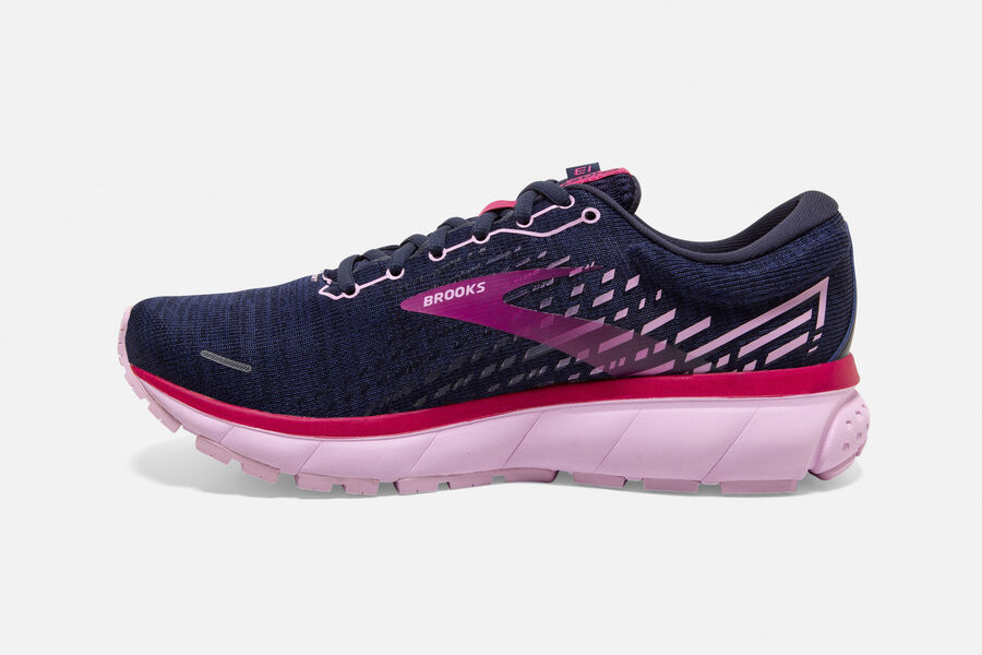 Ghost 13 Road Brooks Running Shoes NZ Womens - Navy/Red - CSQFMY-089